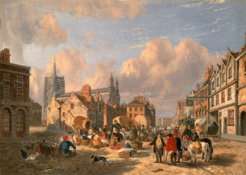 The Haymarket, Norwich Signed and dated, lower left: "D. H. 1825", David Hodgson, 1798-1864, British