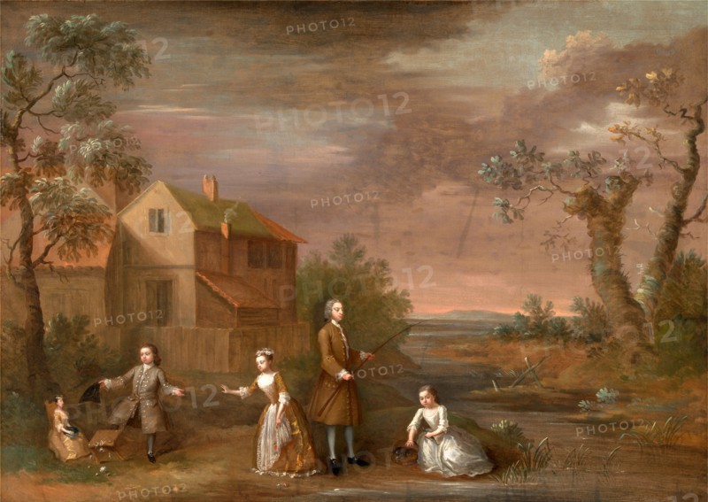 A Family Group Called 'The Stafford Family', unknown artist, 18th century, British