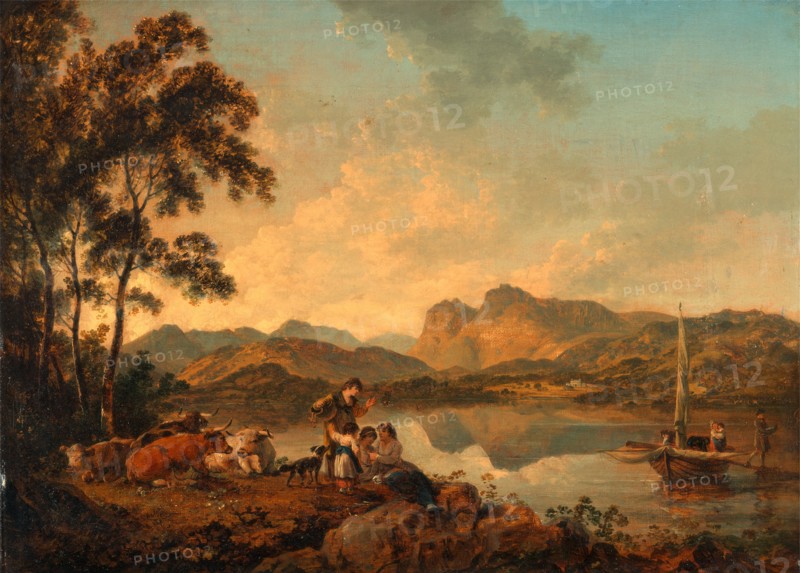 Langdale Pikes from Lowood, Julius Caesar Ibbetson, 1759-1817, British