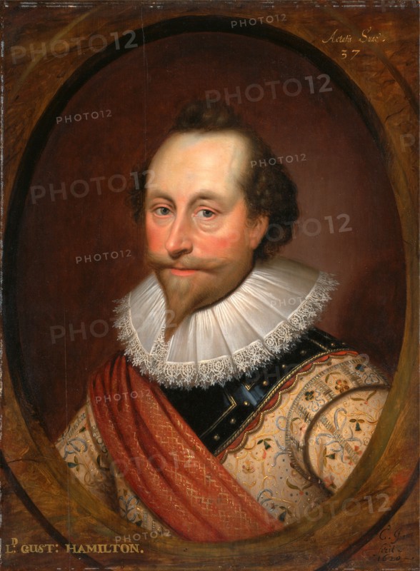 Sir Alexander Temple Inscribed in ocher paint, upper right: "Actatis Suac, 37"; in ocher paint, lower left: "LD. Gust : Hamilton" Signed and dated in black paint, lower right: "C.J. fecit 1620", Cornelius Johnson, 1593-1661, British