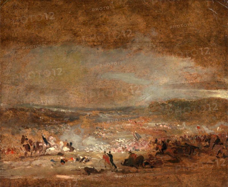 Study for 'Battle of Waterloo' Study for 'Battle of Waterloo', 1815, George Jones, 1786-1869, British