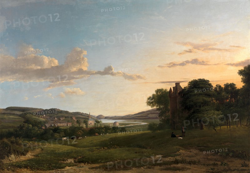 A View of Cessford and the Village of Caverton, Roxboroughshire in the Distance Signed and dated in brown paint, lower left: "Ptk Nasymth | 1813", Patrick Nasmyth, 1787-1831, British