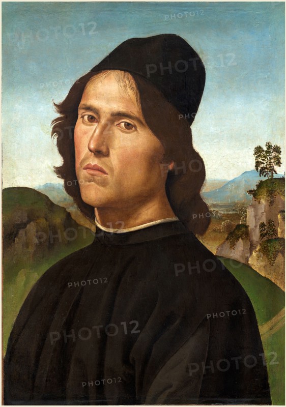 Pietro Perugino, Italian (c. 1450-1523), Portrait of Lorenzo di Credi, 1488, oil on panel transferred to canvas