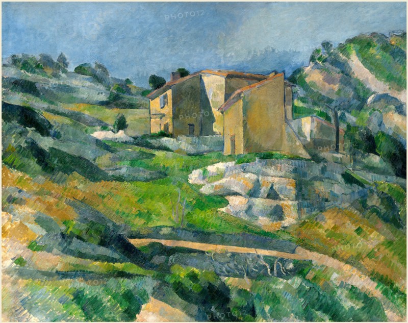 Paul Cézanne, French (1839-1906), Houses in Provence: The Riaux Valley near L'Estaque, c. 1883, oil on canvas
