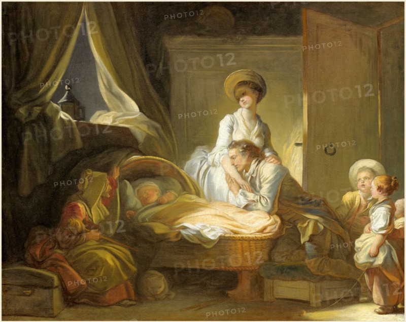 Jean-Honoré Fragonard, French (1732-1806), The Visit to the Nursery, c. 1775, oil on canvas