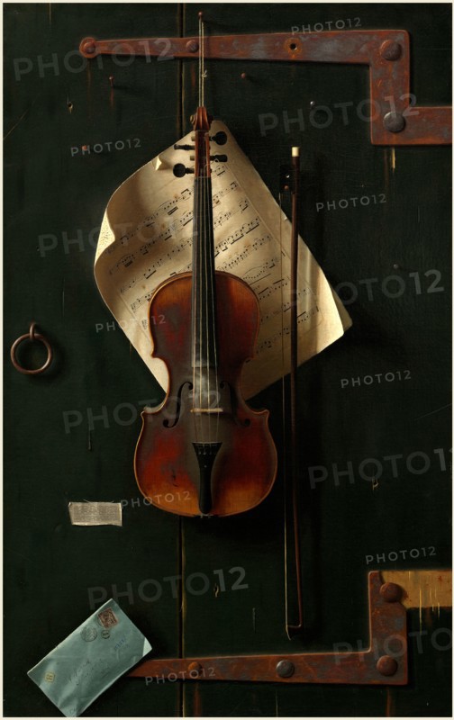 William Michael Harnett, American (1848-1892), The Old Violin, 1886, oil on canvas