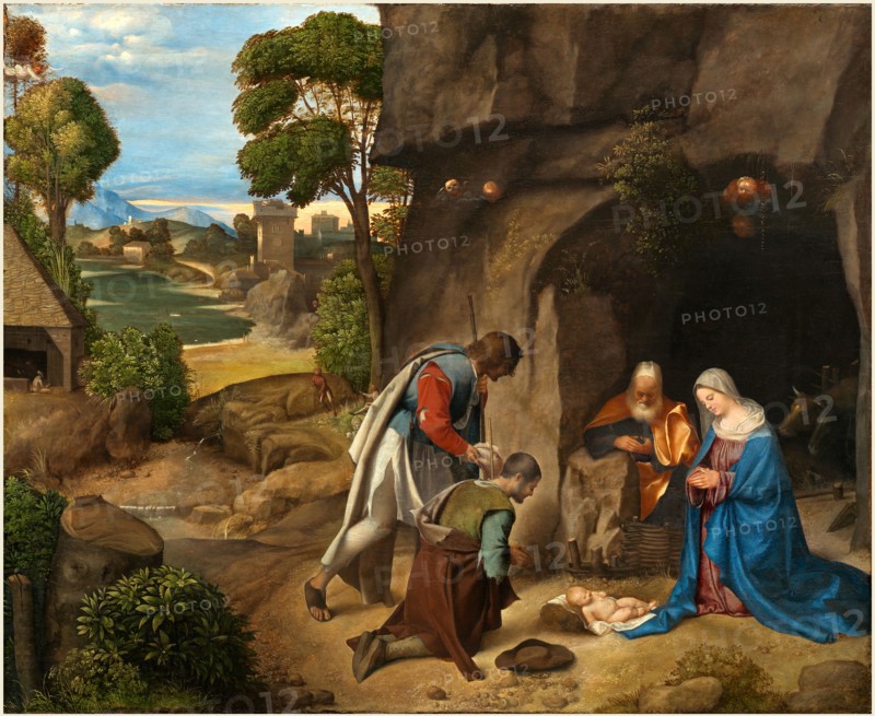 Giorgione, Italian (1477-1478-1510), The Adoration of the Shepherds, 1505-1510, oil on panel