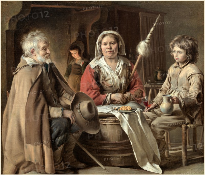 Louis Le Nain, French (c. 1600-1603-1648), Peasant Interior, c. 1645, oil on canvas