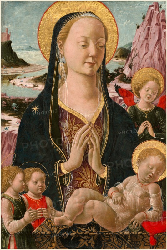 Ferrarese 15th Century, Madonna and Child with Angels, c. 1455-1470, tempera on panel