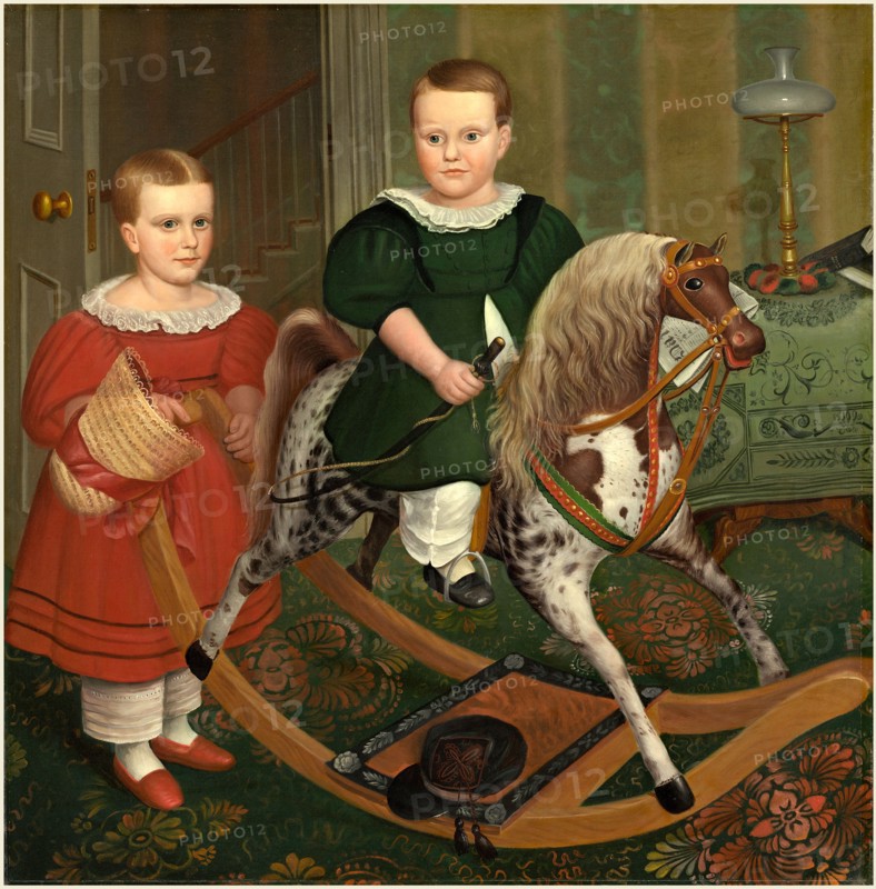 Robert Peckham, American (1785-1877), The Hobby Horse, c. 1840, oil on canvas