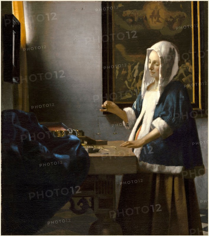 Vermeer, Woman Holding a Balance