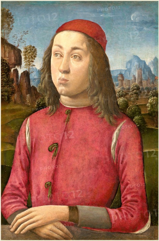 Agnolo di Domenico del Mazziere or Donnino di Domenico del Mazziere, Italian (1466-1513), Portrait of a Youth, c. 1495-1500, oil on panel transferred to canvas and solid support