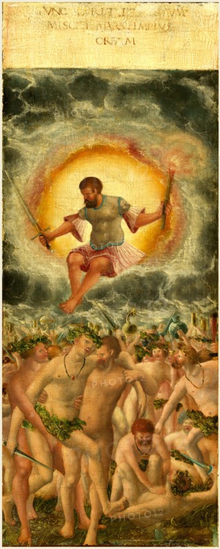 Workshop of Albrecht Altdorfer, The Rule of Mars [right panel], c. 1535, oil on hardboard transferred from panel