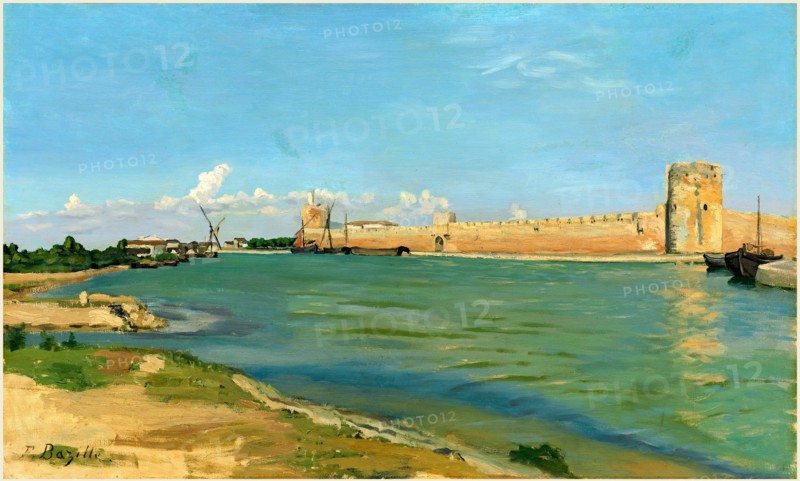Frédéric Bazille, French (1841-1870), The Ramparts at Aigues-Mortes, 1867, oil on canvas