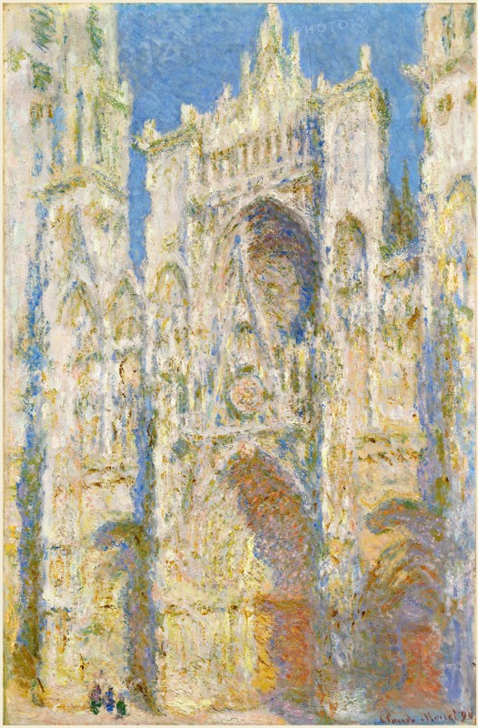 Claude Monet, French (1840-1926), Rouen Cathedral, West Façade, Sunlight, 1894, oil on canvas
