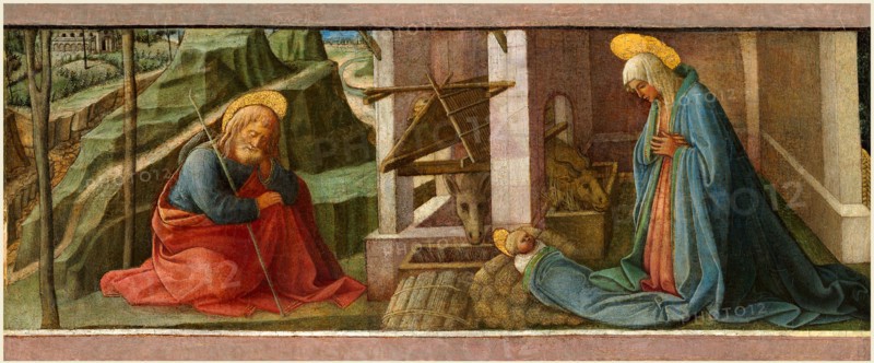 Fra Filippo Lippi and Workshop, Italian (c. 1406-1469), The Nativity, probably c. 1445, oil and tempera (?) on panel