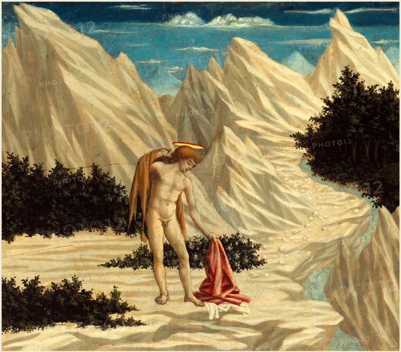 Domenico Veneziano, Italian (c. 1410-1461), Saint John in the Desert, c. 1445-1450, tempera on panel