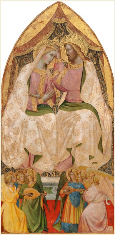 Agnolo Gaddi, Italian (active 1369-1396), The Coronation of the Virgin, probably c. 1370, tempera on panel