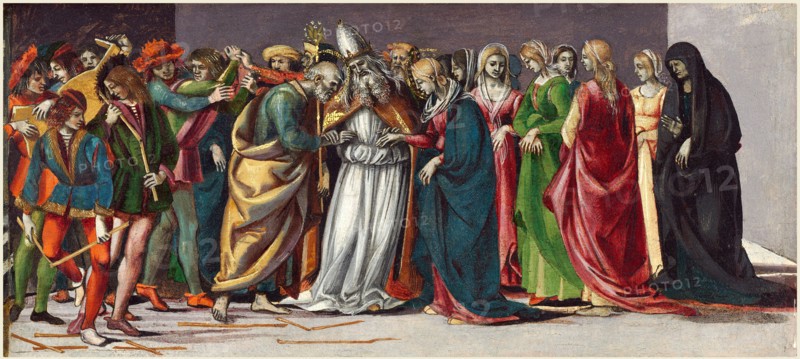 Luca Signorelli, The Marriage of the Virgin, Italian, 1445-1450-1523, c. 1490-1491, tempera on panel
