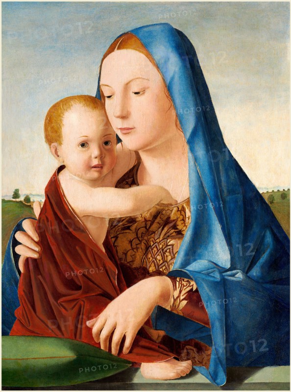 Antonello da Messina, Madonna and Child, Italian, c. 1430-1479, c. 1475, oil and tempera on panel transferred from panel