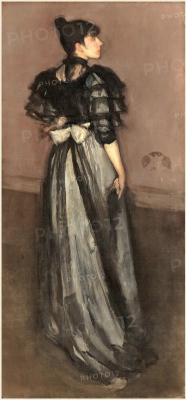 James McNeill Whistler, Mother of Pearl and Silver: The Andalusian, American, 1834-1903, 1888(?)-1900, oil on canvas