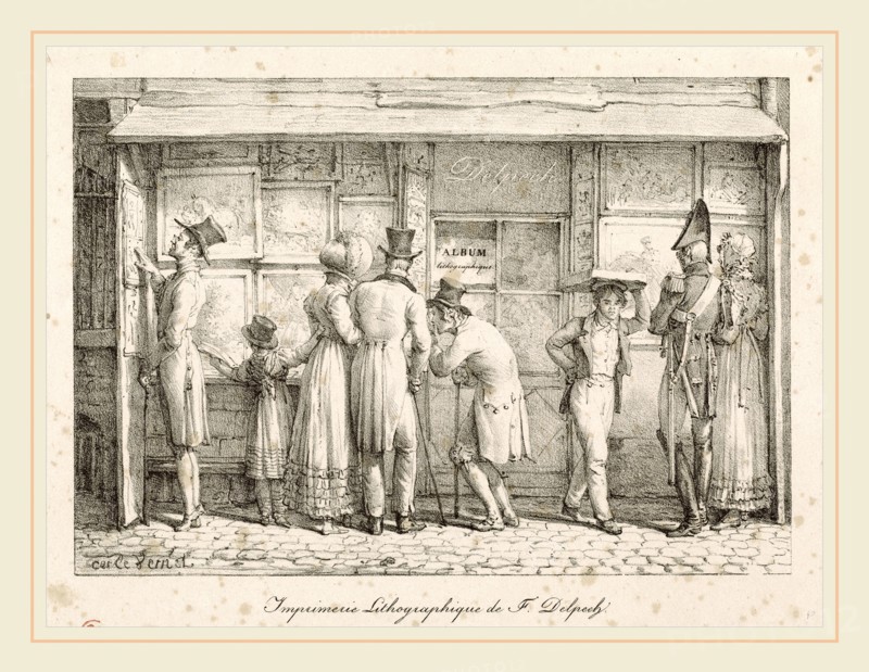 Carle Vernet, French (1758-1836), Lithographic Printing House of F. Delpech, lithograph