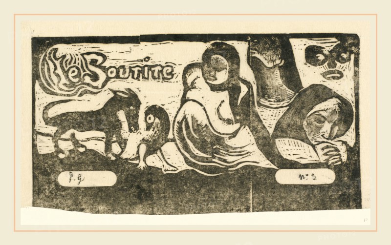 Paul Gauguin, French (1848-1903), Title Page for "Le Sourire" (Titre du Sourire), in or after 1895, woodcut on japan paper