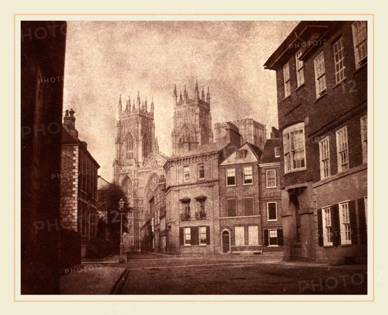 William Henry Fox Talbot, British (1800-1877), A Scene in York: York Minster from Lop Lane, 1845, salted paper print