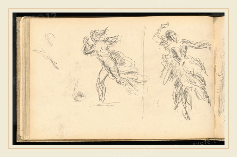 Paul Cézanne, Spanish Dancers, French, 1839-1906, 1883-1886, graphite on wove paper
