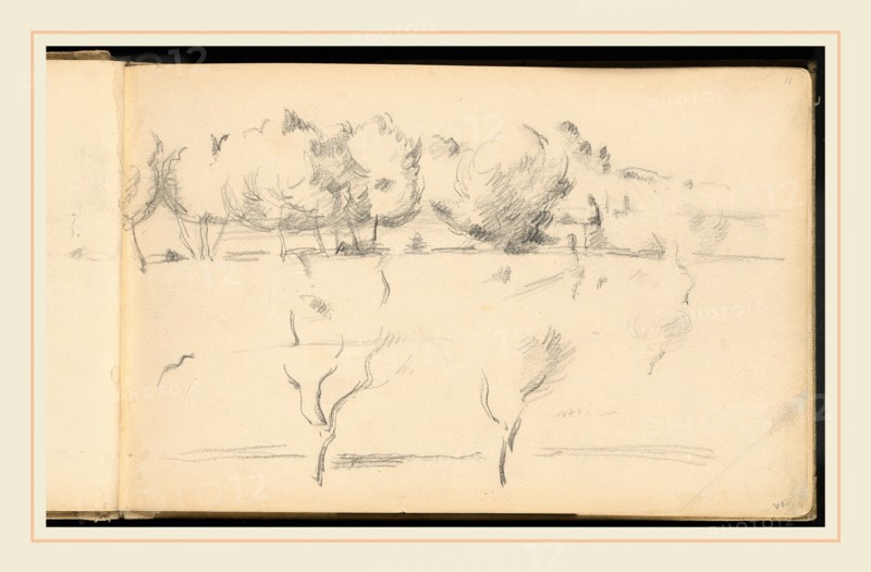 Paul Cézanne, French (1839-1906), Landscape with Trees, 1895-1898, graphite on wove paper
