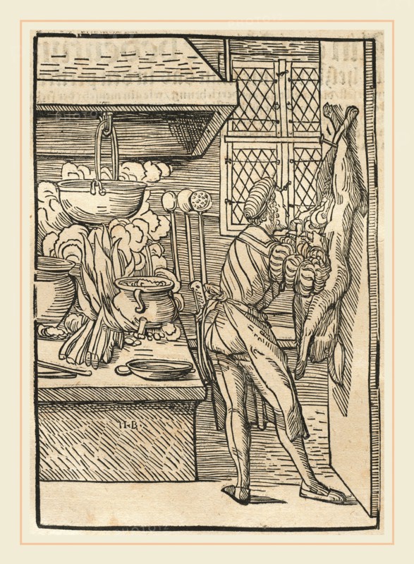 Hans Burgkmair I and Johann Geiler von Kaysersberg (author), German (1473-1531), Das buch granatapfel im latin genant Malogranatus.., 1510, bound volume with 6 woodcut illustrations and blindstamped vellum backed wooden boards