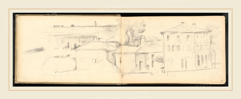 Paul Cézanne, Landscape Near Aix-En-Provence, French, 1839-1906, 1877-1880, graphite on wove paper