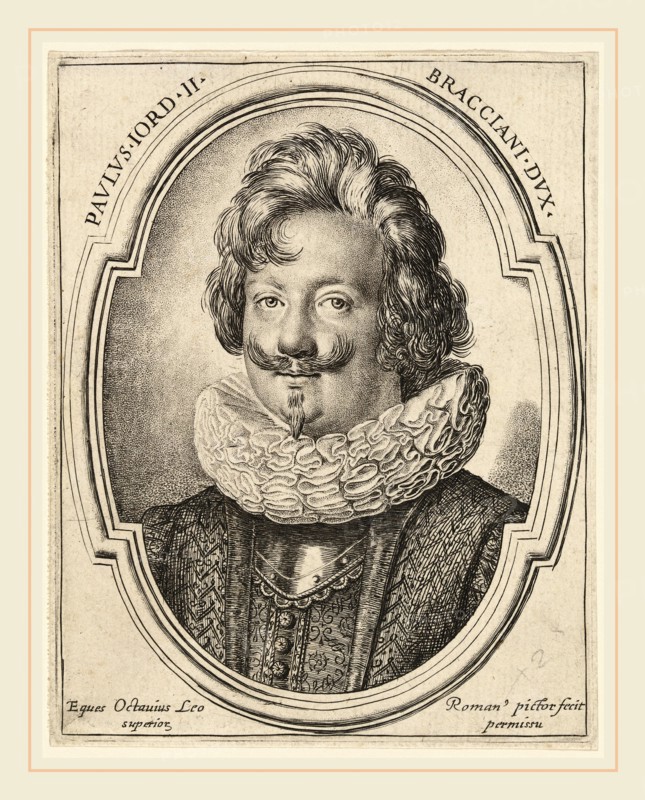 Ottavio Leoni, Paolo Giordano Orsini II, Italian, c. 1578-1630, engraving