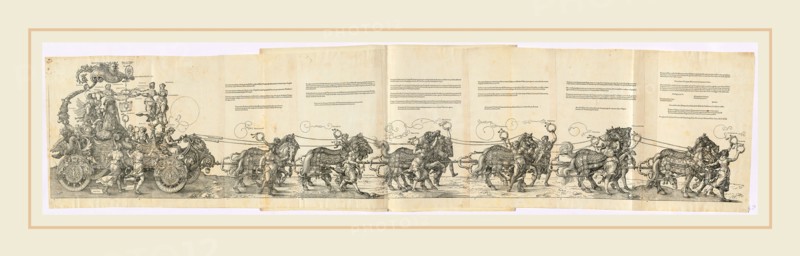 Albrecht DÃ¼rer, The Triumphal Chariot of Maximilian I (The Great Triumphal Car), German, 1471-1528, 1522, woodcut--Eight joined plates