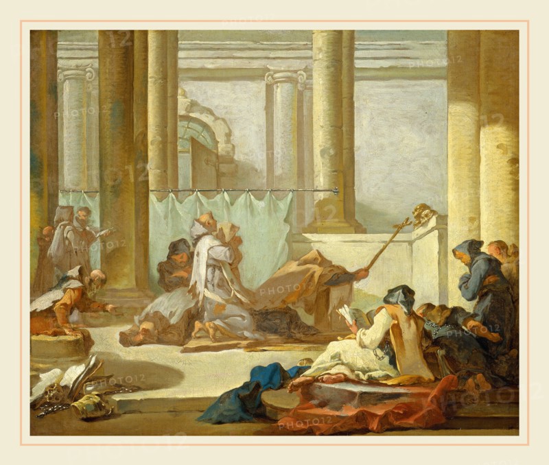 Michel-FranÃ§ois Dandré-Bardon, French (1700-1783), The Adoration of the Skulls, c. 1733-1734, oil on canvas