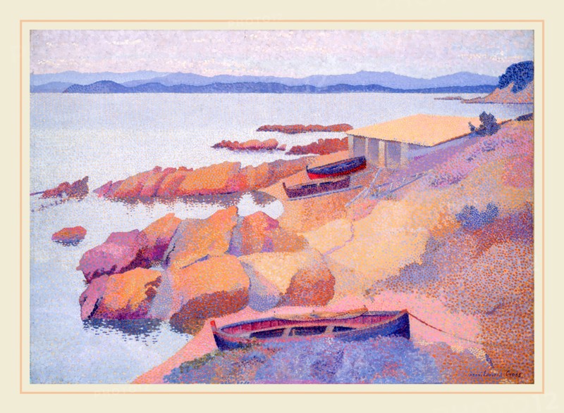 Henri Edmond Cross, Coast near Antibes, French, 1856-1910, 1891-1892, oil on canvas