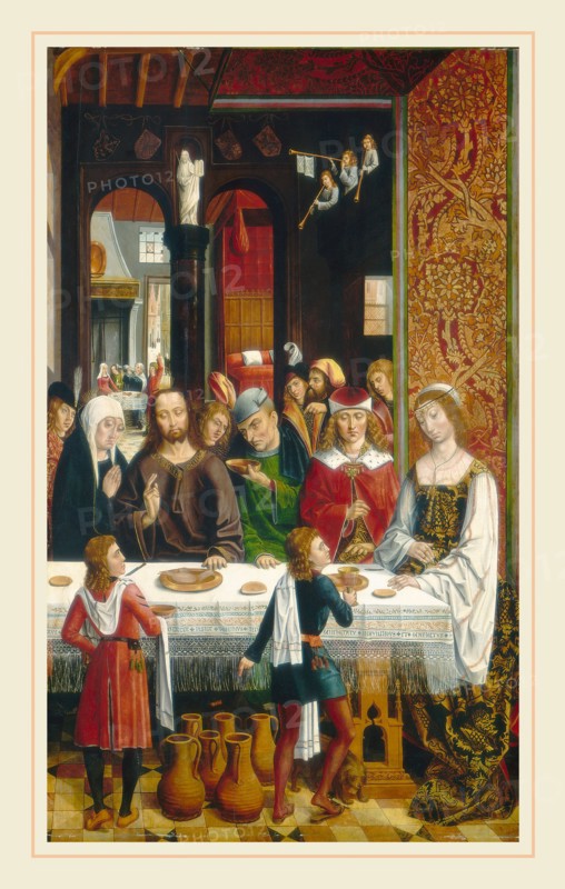 Master of the Catholic Kings, The Marriage at Cana, Spanish, active c. 1485-1500, c. 1495-1497, oil on panel