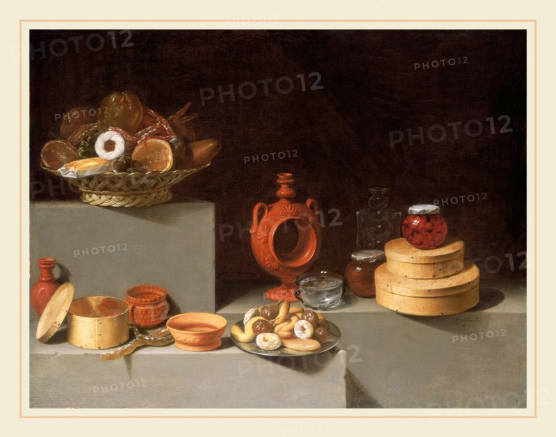 Juan van der Hamen y LeÃ³n, Still Life with Sweets and Pottery, Spanish, 1596-1631, 1627, oil on canvas