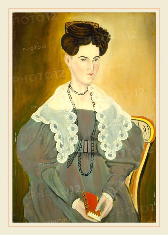 Asahel Powers, Hannah Fisher Stedman, American, 1813-1843, 1833, oil on wood