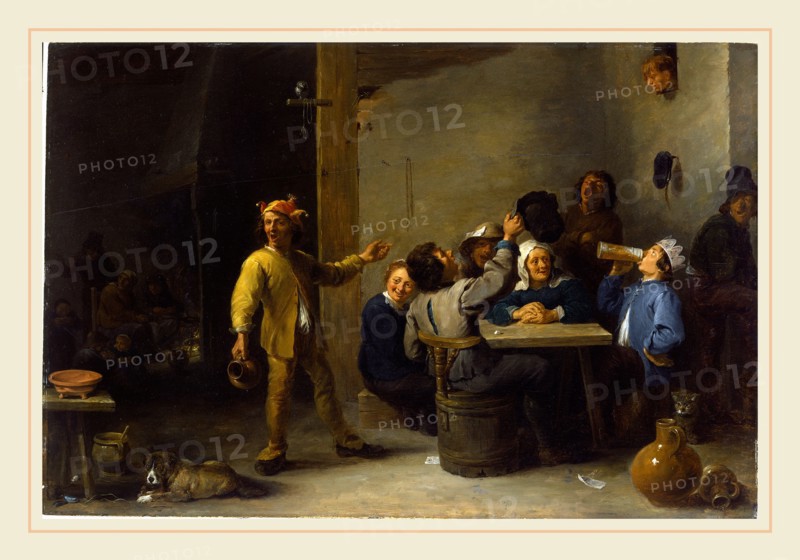 David Teniers the Younger, Peasants Celebrating Twelfth Night, Flemish, 1610-1690, 1635, oil on panel