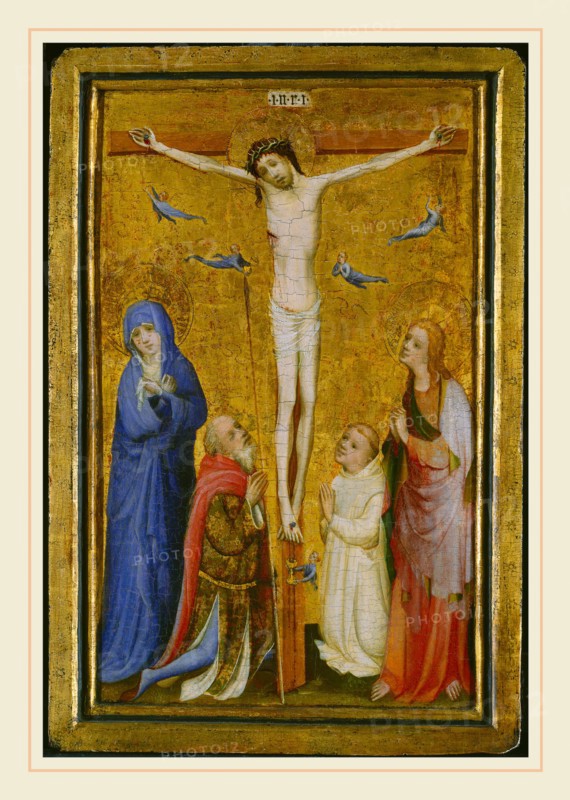 Master of Saint Veronica, German (active c. 1395-1420), The Crucifixion, c. 1400-1410, tempera on panel