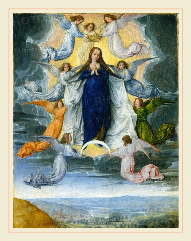 Michel Sittow (Netherlandish, c. 1469-1525-1526), The Assumption of the Virgin, c. 1500, oil on panel