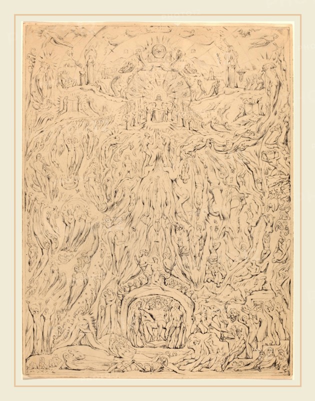 William Blake, British (1757-1827), The Last Judgment, c. 1809, pen and ink with wash over graphite