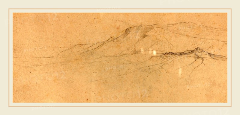Friedrich Salathé, Swiss (1793-1858), Italian Mountain Landscape, graphite on wove paper