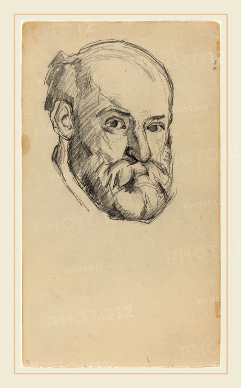 Paul Cézanne, French (1839-1906), Self-Portrait [recto], c. 1880-1882, graphite on wove paper (sketchbook page)