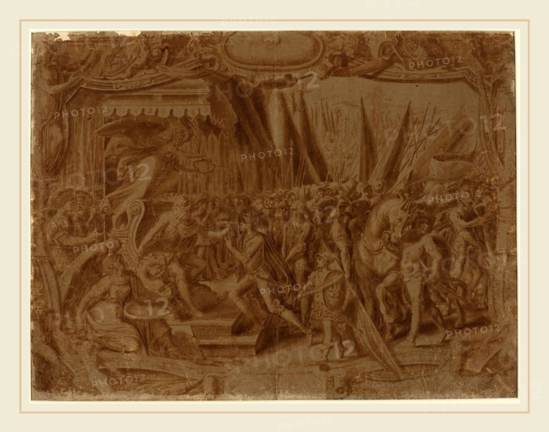 Italian 16th Century, Historical Scene, third quarter 16th century, pen and brown ink with brown wash
