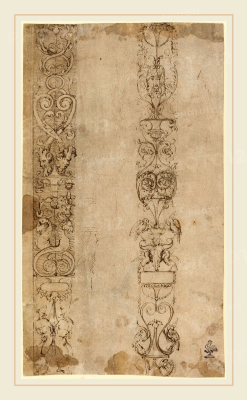 Pinturicchio, Italian (c. 1454-1513), Grotteschi, pen and brown ink