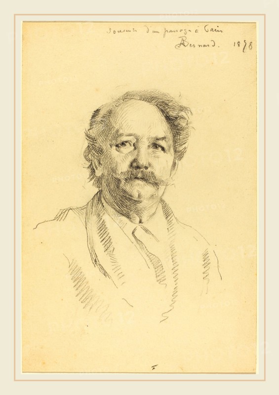 Albert Besnard, French (1849-1934), Souvenir d'un Passage Ã  Paris, 1898, graphite on heavy wove paper