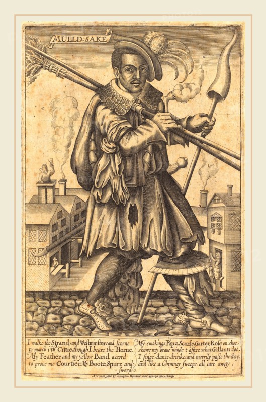 Renold Elstrack,English, (1571-1625), Mulld:Sake (Portrait of John Cottington), published 1618, engraving
