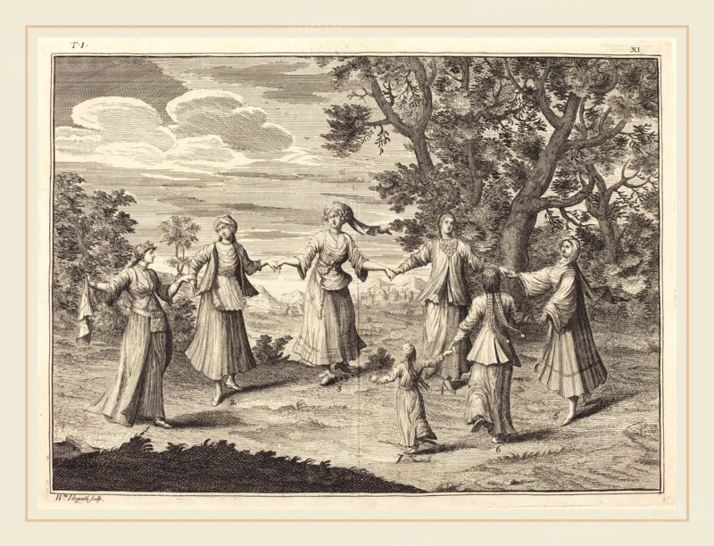 William Hogarth,English, (1697-1764), A Native Dance, published 1723, engraving
